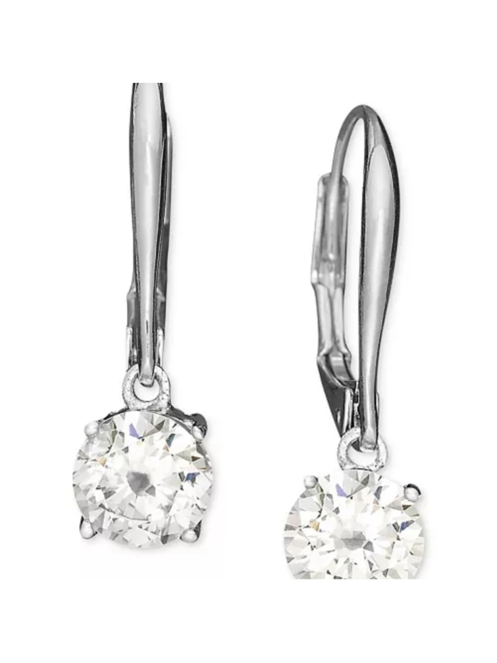 Eliot Danori Cubic Zirconia leaver back drop earrings - Picture 4 of 8